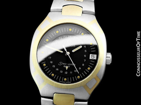 1989 Omega Polaris Seamaster Mens Divers Watch, Quick Setting Date - Stainless Steel & 18K Gold