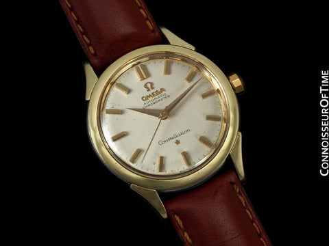 1961 Omega Constellation Vintage Mens Watch, Automatic - 14K Gold & Stainless Steel