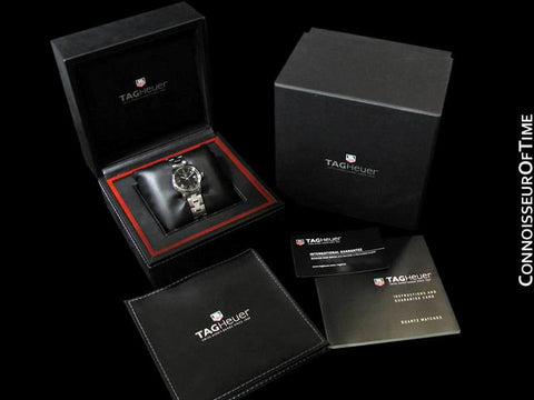 TAG Heuer Carrera Ladies Sport Dress Watch, Black Dial, Stainless Steel - WV1414