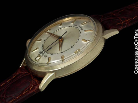 1950's Jaeger-LeCoultre Vintage Mens Memovox Alarm Reveil, Automatic - 10K Gold Filled & Stainless Steel