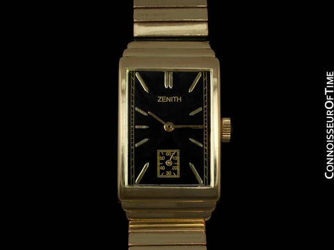 1940's Zenith Vintage Mens Dress Watch - 14K Gold