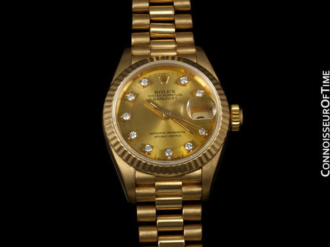 Rolex Ladies President Datejust, 69178 - 18K Gold & Rolex Factory Diamond Dial