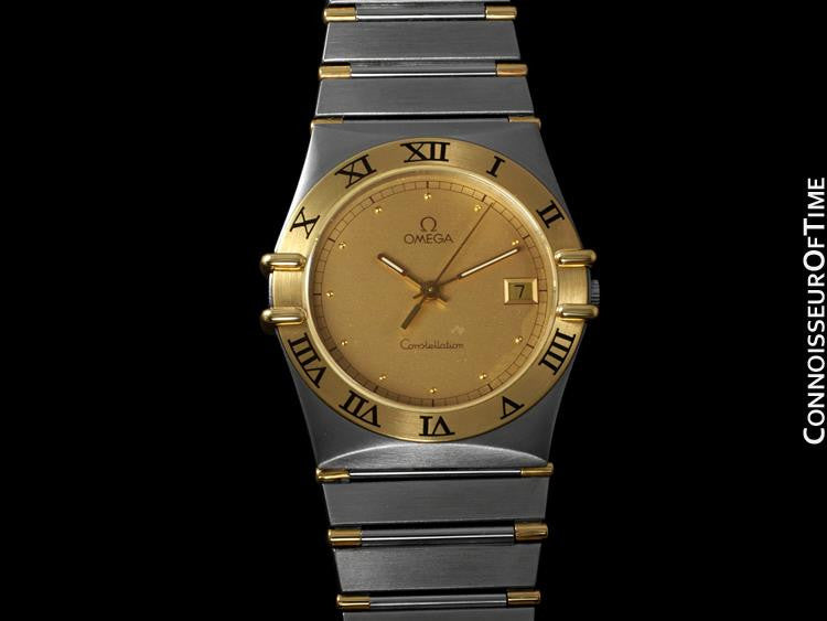 Omega Constellation Mens Watch, Quartz, Date, 35mm - Brushed Stainless  Steel & 18K Gold