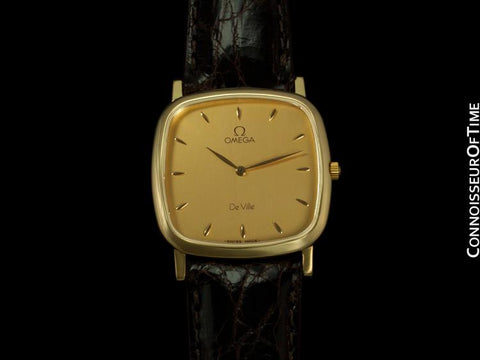 Omega De Ville Mens Ultra Thin Dress Watch in Gorgeous Condition - 18K Gold
