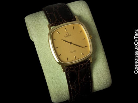 Omega De Ville Mens Ultra Thin Dress Watch in Gorgeous Condition - 18K Gold