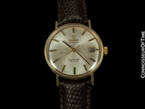 1969 Omega Semaster DeVille Vintage Mens Watch, Automatic - 14K Gold