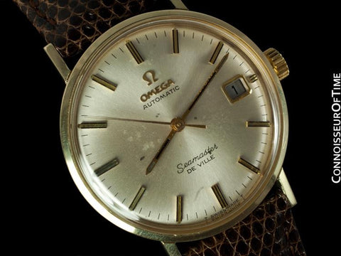 1969 Omega Semaster DeVille Vintage Mens Watch, Automatic - 14K Gold