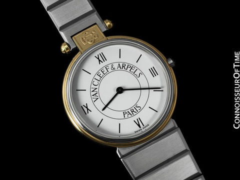 Van Cleef & Arpels VCA La Collection No. 22 Mens Midsize Unisex Watch - Stainless Steel & 18K Gold