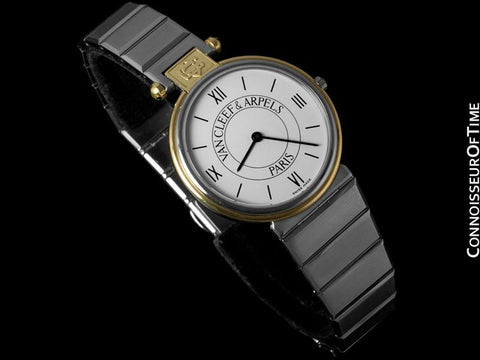 Van Cleef & Arpels VCA La Collection No. 22 Mens Midsize Unisex Watch - Stainless Steel & 18K Gold