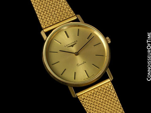 Longines Mens Dress Watch - 18K Gold Plated & Stainless Steel