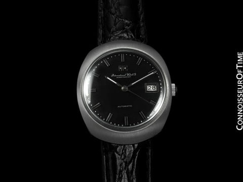 1969 IWC Vintage Mens Watch, Cal. 8541 Automatic, Black Dial with Date - Stainless Steel