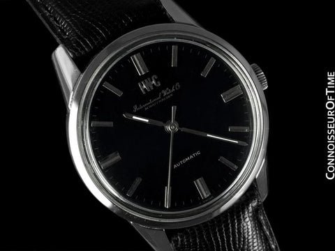 1967 IWC Vintage Mens Watch, Cal. 854 Automatic, Black Dial - Stainless Steel