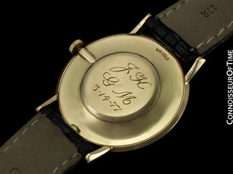 1977 Omega Vintage Museum Watch, Modern Art - 14K Gold & Diamonds