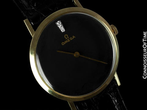 1977 Omega Vintage Museum Watch, Modern Art - 14K Gold & Diamonds