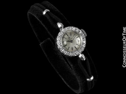 1969 Omega Vintage Ladies Watch - 14K White Gold & Diamonds