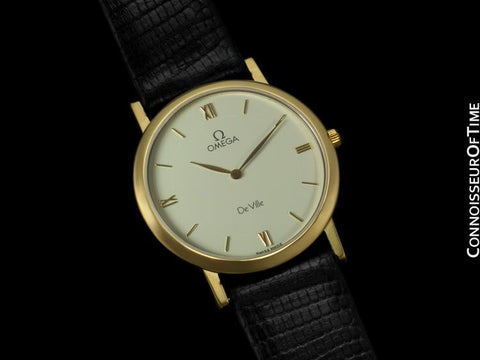 Omega De Ville Mens Midsize Dress Watch - 18K Gold