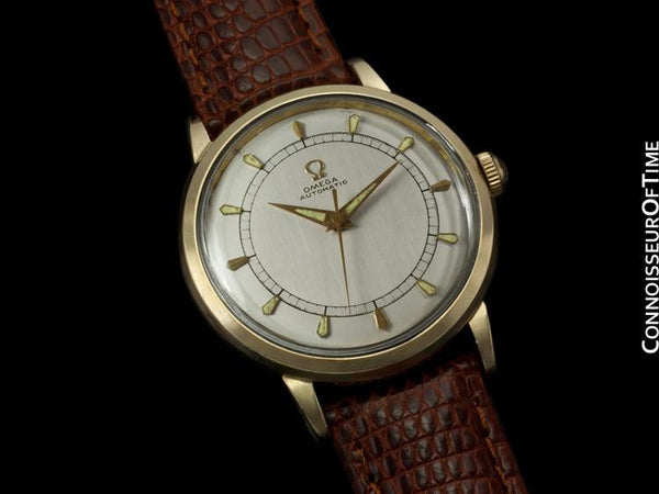 1954 Omega Vintage Mens Mid Century Watch, Automatic, Waterproof - 14K Gold Filled