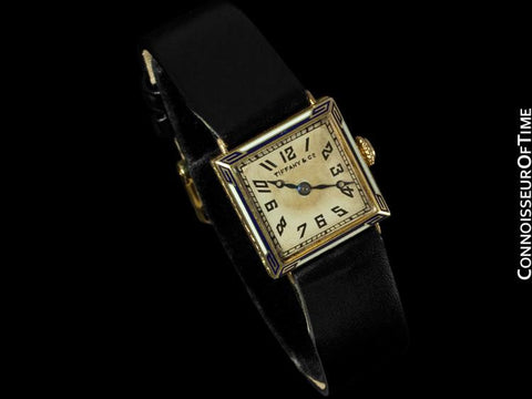 1920's Tiffany & Co. Ladies Vintage Watch - 18K Gold & Enamel