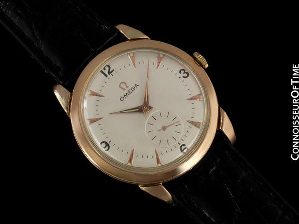 1949 Omega Vintage Mens Mid Century Full Size Watch, Automatic - 18K Rose Gold