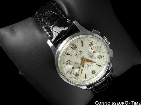 1960's Swiss Vintage Professional & Sporting Mens Chronograph Watch - Stainless Steel