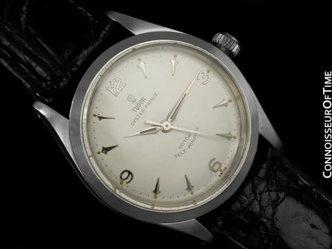 1964 Rolex Tudor Oyster Prince, Ref. 7963, Small Rose Dial, Stainless Steel - Spaceship Markers
