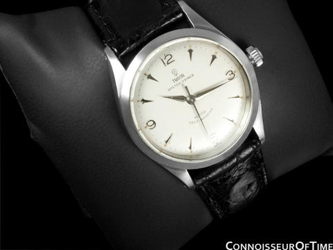 1964 Rolex Tudor Oyster Prince, Ref. 7963, Small Rose Dial, Stainless Steel - Spaceship Markers