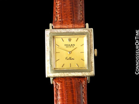 1960's Rolex Cellini Mens Midsize / Large Ladies Handwound Watch, Champagne Dial - 14K Gold