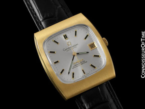 1969 Omega Constellation Vintage Mens Watch - 18K Gold Plated & Stainless Steel