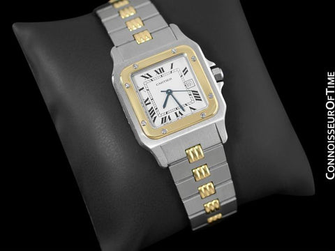 Cartier Santos Galbee Automatique Mens Watch - 18K Gold & Stainless Steel