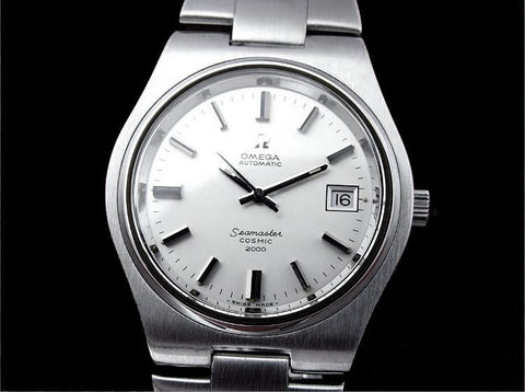 1970's Omega Seamaster Cosmic 2000 Vintage Mens Dive Watch, Date - Stainless Steel