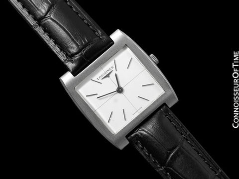 1970's Longines Vintage Mens Midsize Ultra Thin Classic Retro Watch - Stainless Steel