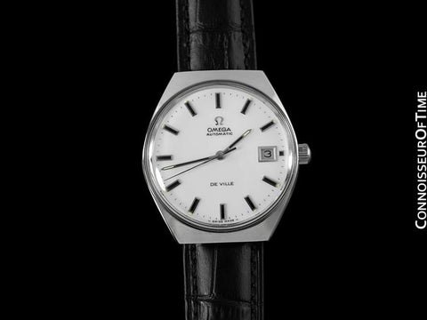 1970's Omega De Ville Vintage Mens Automatic Dress Watch - Stainless Steel