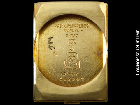 1935 Patek Philippe Vintage Mens Rectangular Watch - 18K Gold
