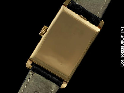 1935 Patek Philippe Vintage Mens Rectangular Watch - 18K Gold