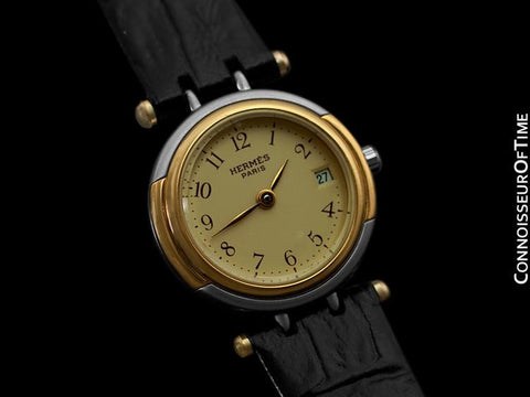 Hermes Winsdor Ladies Watch - Stainless Steel & 18K Gold Plated