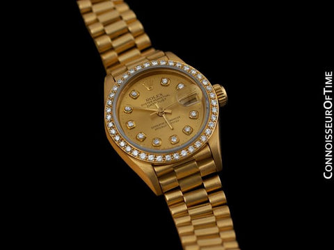 Rolex Ladies President Datejust, 69178 - 18K Gold & Diamonds