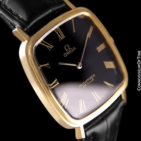 1974 Omega De Ville Mens Automatic Dress Watch - 18K Gold Plated Stainless Steel