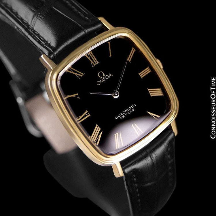 1974 Omega De Ville Mens Automatic Dress Watch - 18K Gold Plated Stain - Connoisseur of Time 1974 Omega De Ville Mens Automatic Dress Watch - 18K Gold Plated Stain - Connoisseur of Time