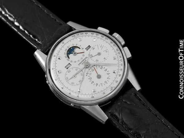 1945 Universal Geneve Tri-Compax Mens Vintage Chronograph Triple Calendar with Moon Phase