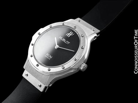 Hublot MDM Ladies Rubber Bracelet Watch - Stainless Steel