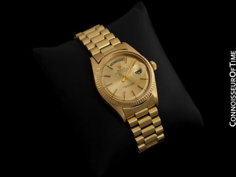 Rolex President Day Date Mens Watch, Champagne Dial - 18K Gold