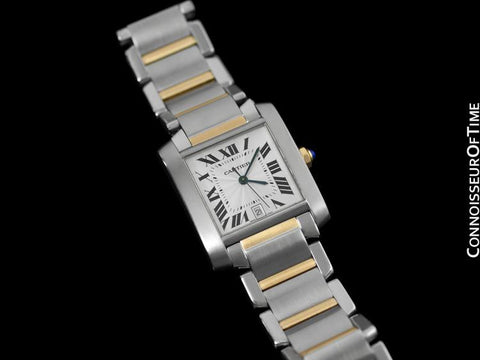 Cartier Tank Francaise Mens Large Size, Automatic - Stainless Steel & 18K Gold - W51005Q4