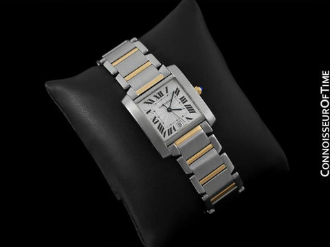 Cartier Tank Francaise Mens Large Size, Automatic - Stainless Steel & 18K Gold - W51005Q4