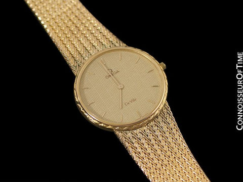 1985 Omega De Ville Vintage Mens Dress Watch - 18K Gold Plated and Stainless Steel