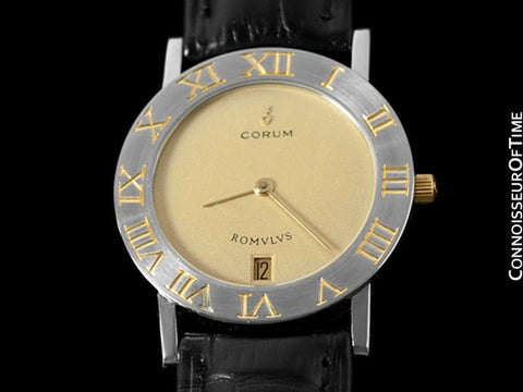 Corum Romvlvs Romulus Mens Dress Watch - Stainless Steel and 18K Gold
