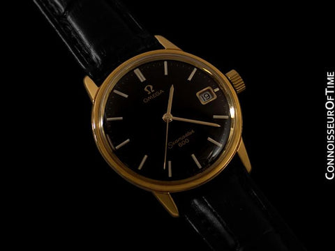 1972 Omega Seamaster Vintage Mens Handwound Watch - 18K Gold Plated & Stainless Steel