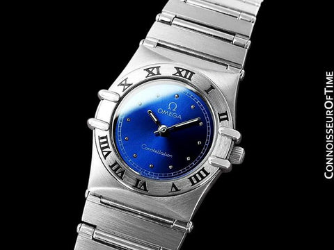 Omega Ladies Constellation Mini 22mm Royal Blue Dial Watch - Stainless Steel