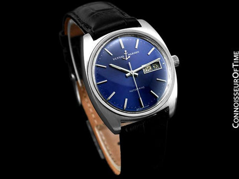 1960's Ulysse Nardin Vintage Mens Automatic Day Date Watch - Stainless Steel