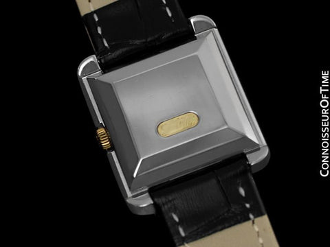 1975 Omega De Ville Vintage Mens Midsize Automatic Dress Watch - Stainless Steel & Solid 14K Gold Bezel