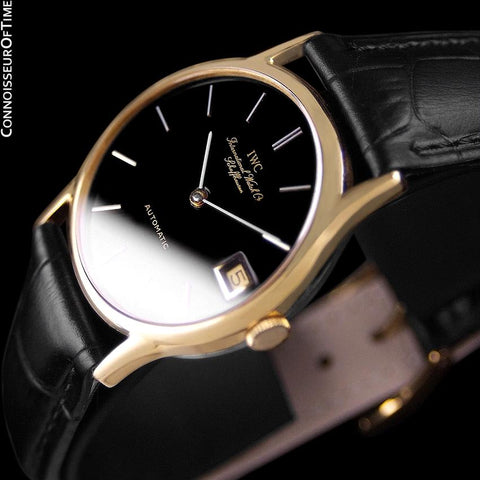 1979 IWC Vintage Mens Ultra Thin Automatic Watch - 18K Gold Plated and Stainless - Very Rare JLC Cal. 3252